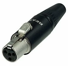 Neutrik RT4FC-B 4-pin REAN TINY XLR-F Connector With Gold Contacts