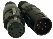 Accu-Cable ACXLR5PSET 5-Pin XLR Connector Pack, 1 Male And 1 Female With Gold Contacts