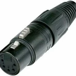 Neutrik NC5FX-B 5-pin XLRF Cable Connector, Black With Gold Contacts