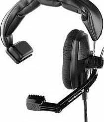 Beyerdynamic DT108-200/400-BLACK Single-Ear Headset And Microphone, 400/200 Ohm, Black