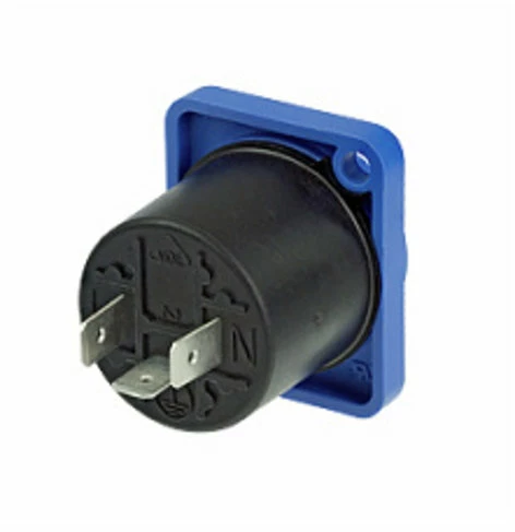Neutrik NAC3MPA-1-WOT Powercon Panel-Mount Receptacle Input W/O Insulation Divider, Blue - Image 2