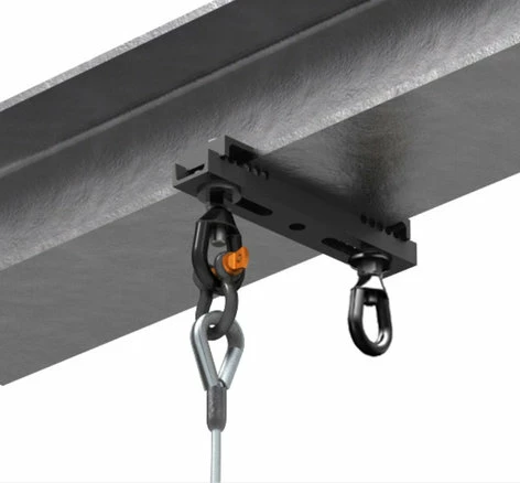 Adaptive Technologies Group BC3-8-2 12" Channel Style Dual Suspension Points Beam Clamp For 3-8" Beams, 2100lb WLL - Image 2