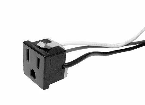 Ace Backstage C90136 Edison Snap-In Single Receptacle With Heavy Wire Leads