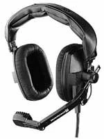 Beyerdynamic DT109-200/400-BLACK Dual-Ear Headset And Microphone, 200/400 Ohm, Black
