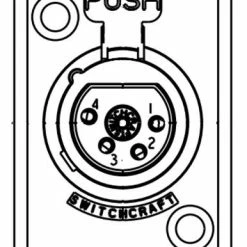 Switchcraft D4F 4-pin XLRF D Series Panel Mount Connector