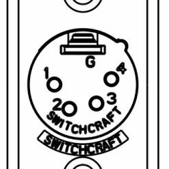 Switchcraft D4M 4-pin XLRM D Series Panel Mount Connector