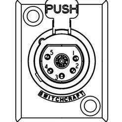 Switchcraft D5F 5-pin XLRF D Series Panel Mount Connector