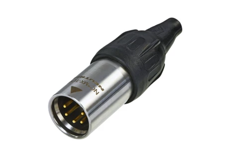 Neutrik NC5MX-TOP X-TOP Series 5-Pin XLR-M Cable Conenctor, Nickel/Gold