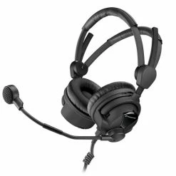 Sennheiser HMD26-600-X3K1-II Dual-Ear Boomset With 600 Ohm Stereo Impedance And Hypercardioid Dynamic Mic, Plus XLR-3 Connector And 1/4" (6.3mm) Jack Plug Copper Cable