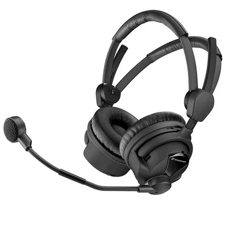 Sennheiser HMD26-II-600-8 Dual-Ear Boomset With 600 Ohm Stereo Impedance And Hypercardioid Dynamic Mic, Plus Unterminated Copper Cable