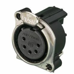 Neutrik NC5FBH B-Series 5-Pin XLR-F PCBH Panel Mount Connector, Nickel