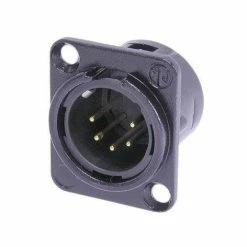 Neutrik NC5MD-L-BAG-1 Receptacle DL1 Series 5 Pin Male - Solder Cups- Black/silver