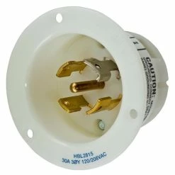 Whirlwind HBL2815 Hubbell L21-30 Male Chassis AC Connector