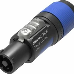 Neutrik NAC3FXXA-W-L PowerCON 3 Conductor Power Connector, 10-16mm, In, Blue