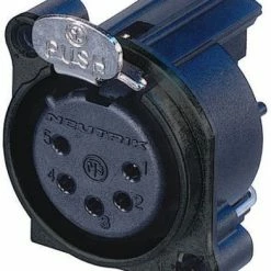 Neutrik NC5FBH-B BA Series 5-pin XLRF Panel Mount Receptacle, Black